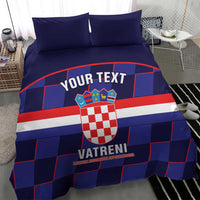 Blue duvet and pillowcases featuring a crest, “VATRENI” text, and red-white checker pattern