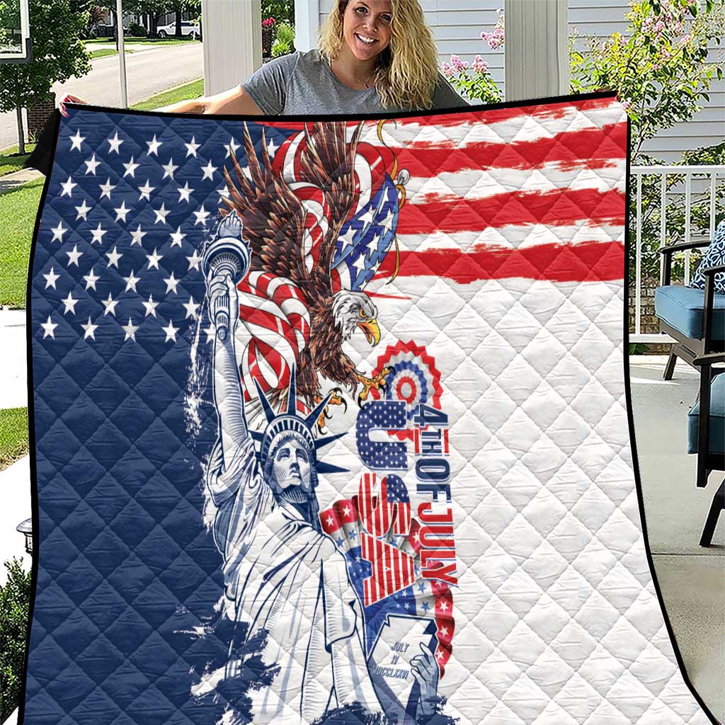 United States 4th Of July Quilt USA Eagle Statue Of Librerty