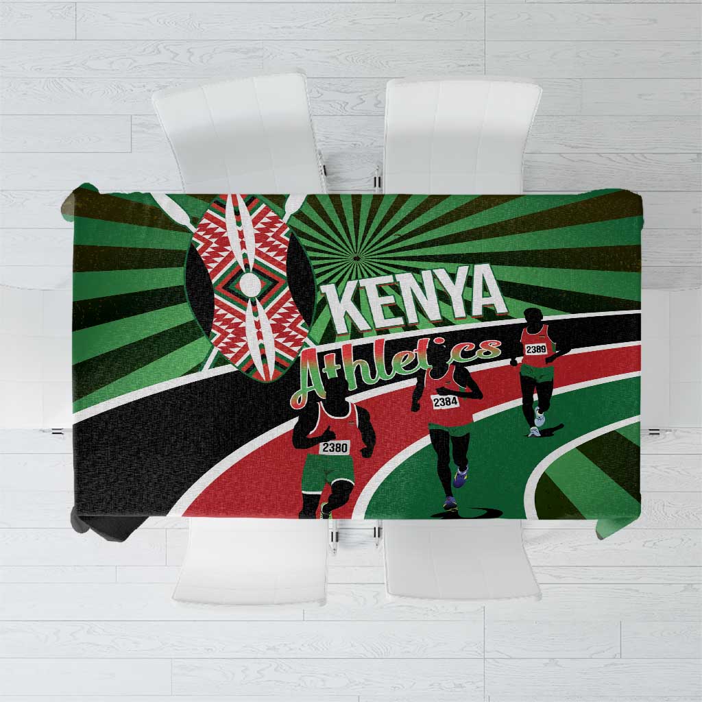 Athletics Kenya Tablecloth Maasai Shield Running Way - Wonder Print Shop