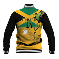 Custom Jamaica Lacrosse Baseball Jacket Streamertail Hummingbird With Flag - Wonder Print Shop