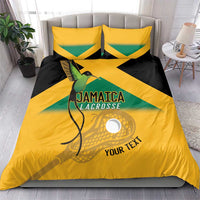 Custom Jamaica Lacrosse Bedding Set Streamertail Hummingbird With Flag - Wonder Print Shop