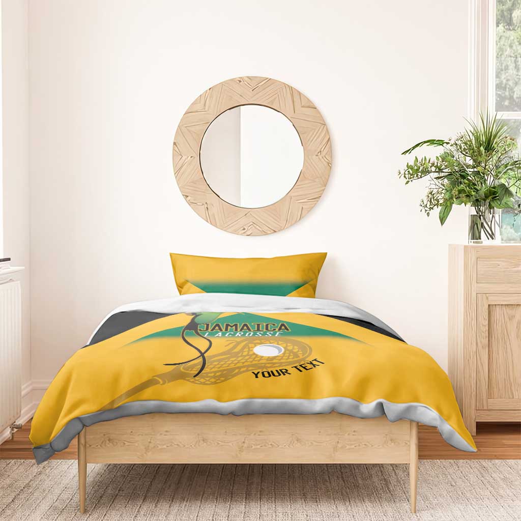Custom Jamaica Lacrosse Bedding Set Streamertail Hummingbird With Flag - Wonder Print Shop