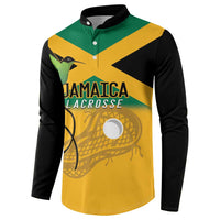 Custom Jamaica Lacrosse Button Sweatshirt Streamertail Hummingbird With Flag - Wonder Print Shop