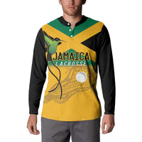 Custom Jamaica Lacrosse Button Sweatshirt Streamertail Hummingbird With Flag - Wonder Print Shop