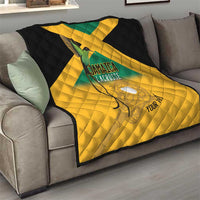 Custom Jamaica Lacrosse Quilt Streamertail Hummingbird With Flag - Wonder Print Shop