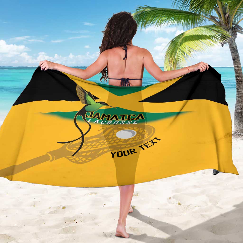 Custom Jamaica Lacrosse Sarong Streamertail Hummingbird With Flag - Wonder Print Shop