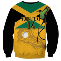 Custom Jamaica Lacrosse Sweatshirt Streamertail Hummingbird With Flag - Wonder Print Shop