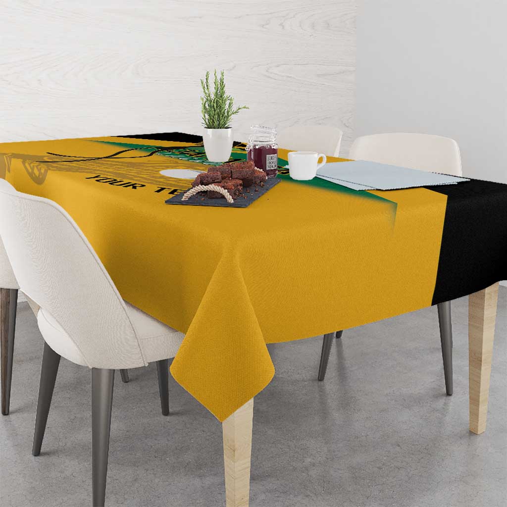 Custom Jamaica Lacrosse Tablecloth Streamertail Hummingbird With Flag - Wonder Print Shop