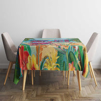 Flamingo Aloha Hawaii Tablecloth It's 5 O’Clock Somewhere Tropical Vibes - Wonder Print Shop