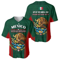 Green baseball jersey pair with eagle crests, V-neck, and independence anniversary design