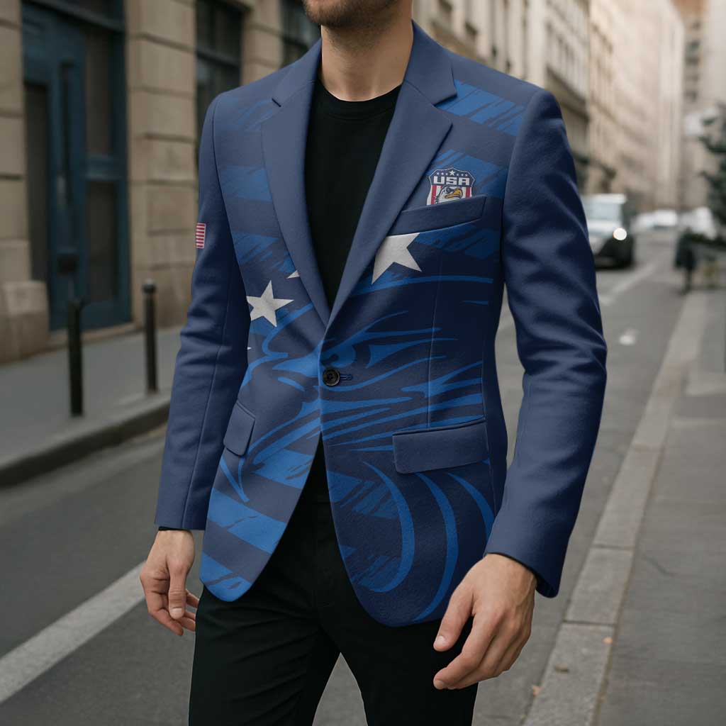 United States Rugby Custom Blazer USA Eagle Go Champions - Wonder Print Shop
