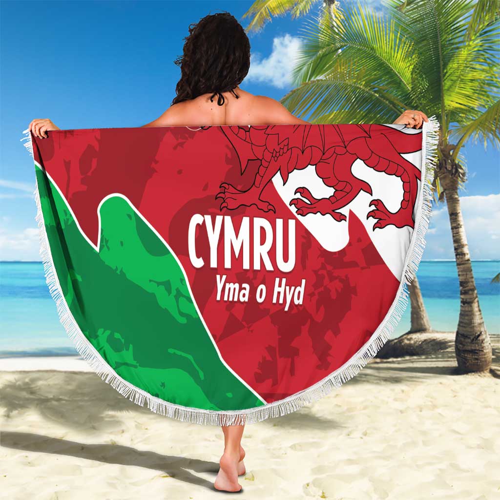 Wales Rugby Custom Beach Blanket Go Cymru Yma O Hyd - Wonder Print Shop