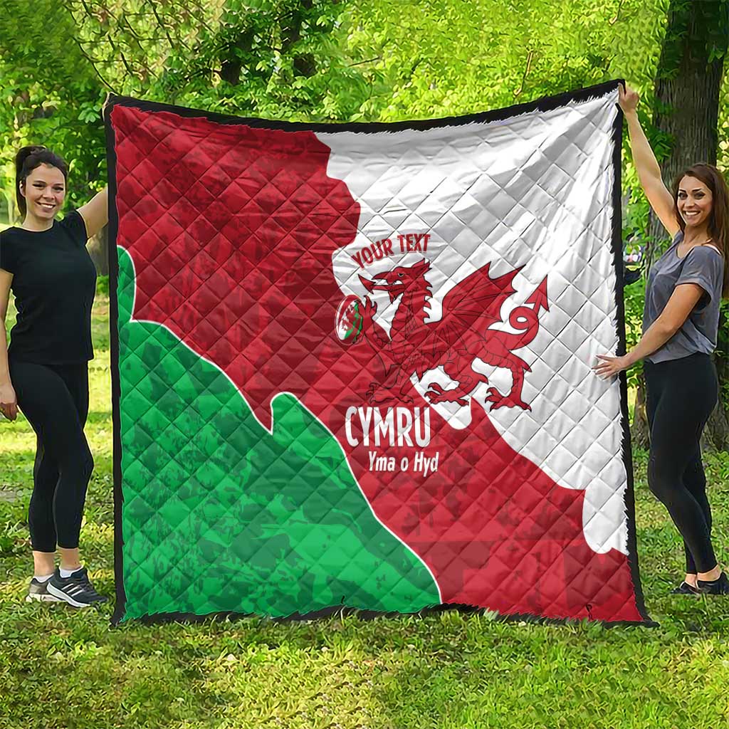 Wales Rugby Custom Quilt Go Cymru Yma O Hyd - Wonder Print Shop
