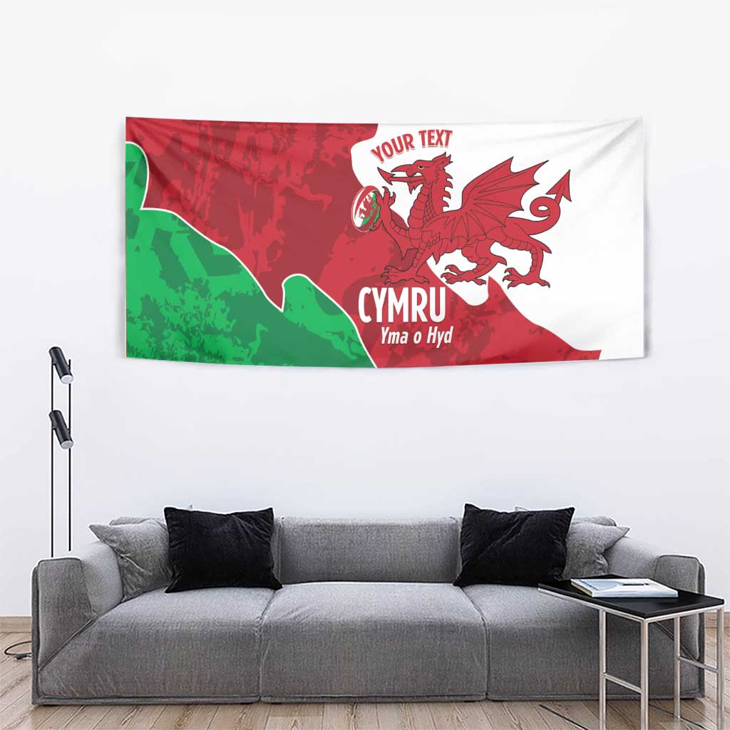 Wales Rugby Custom Tapestry Go Cymru Yma O Hyd - Wonder Print Shop