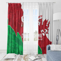 Wales Rugby Custom Window Curtain Go Cymru Yma O Hyd - Wonder Print Shop