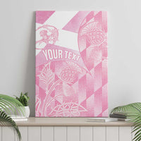 Scotland Rugby Custom Canvas Wall Art Go Scottish Thistle Pink Version - Wonder Print Shop