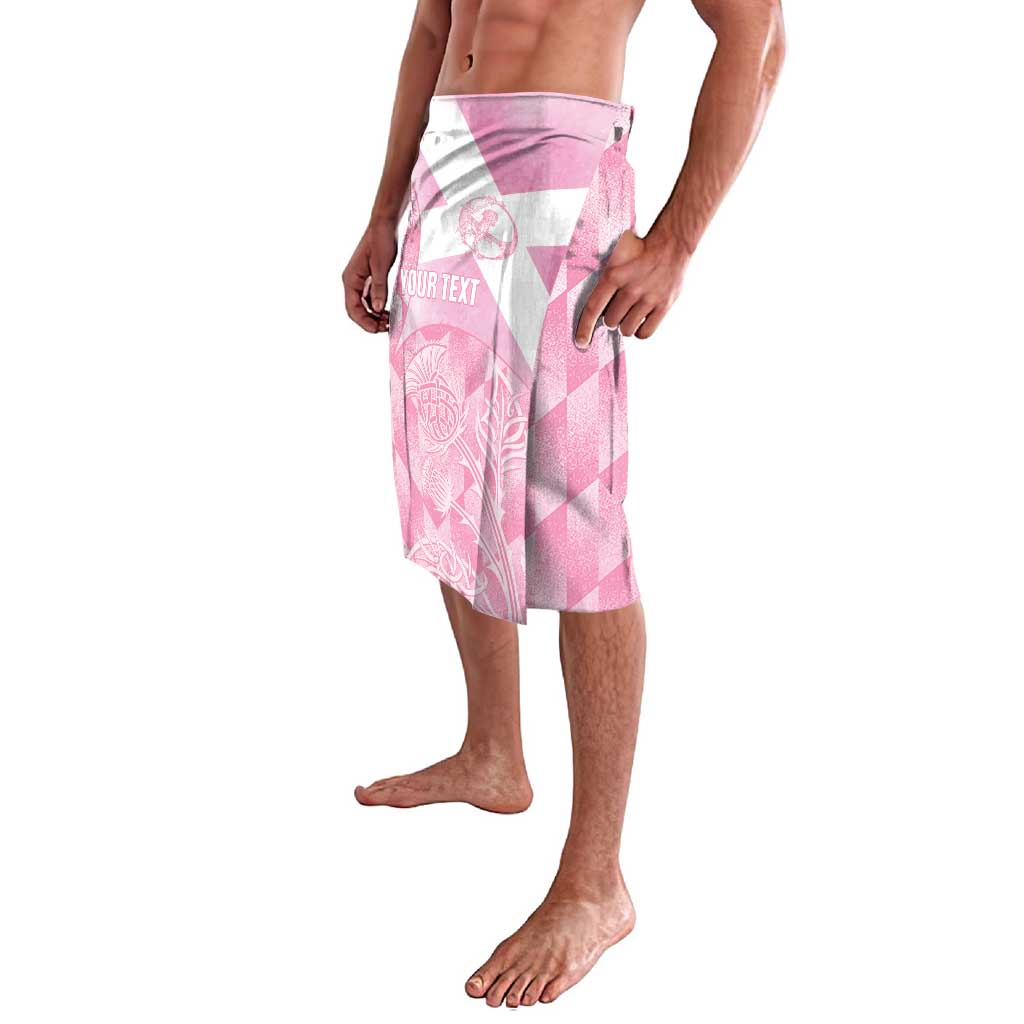 Scotland Rugby Custom Lavalava Go Scottish Thistle Pink Version - Wonder Print Shop