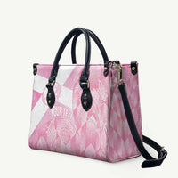 Scotland Rugby Custom Leather Bag Go Scottish Thistle Pink Version - Wonder Print Shop