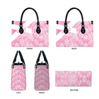 Scotland Rugby Custom Leather Bag Go Scottish Thistle Pink Version - Wonder Print Shop