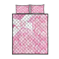 Scotland Rugby Custom Quilt Bed Set Go Scottish Thistle Pink Version - Wonder Print Shop