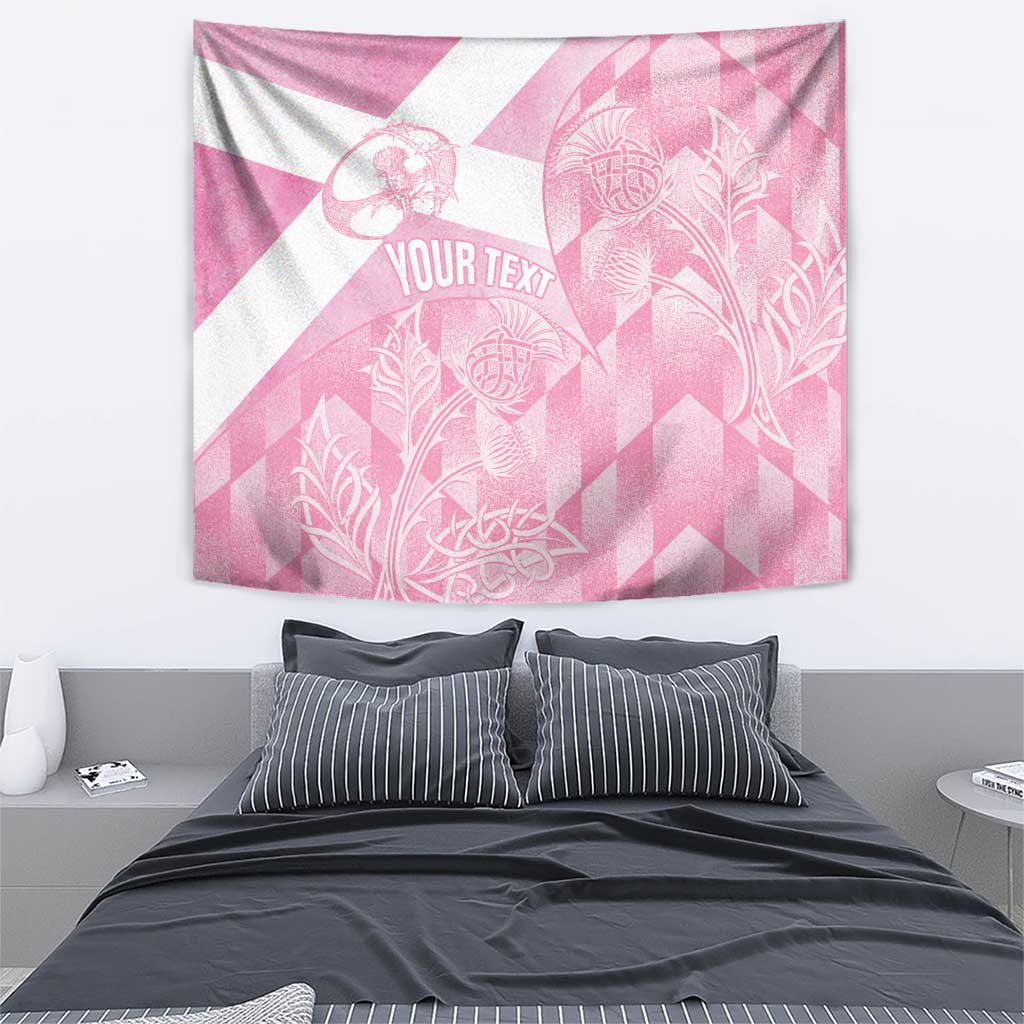 Scotland Rugby Custom Tapestry Go Scottish Thistle Pink Version - Wonder Print Shop