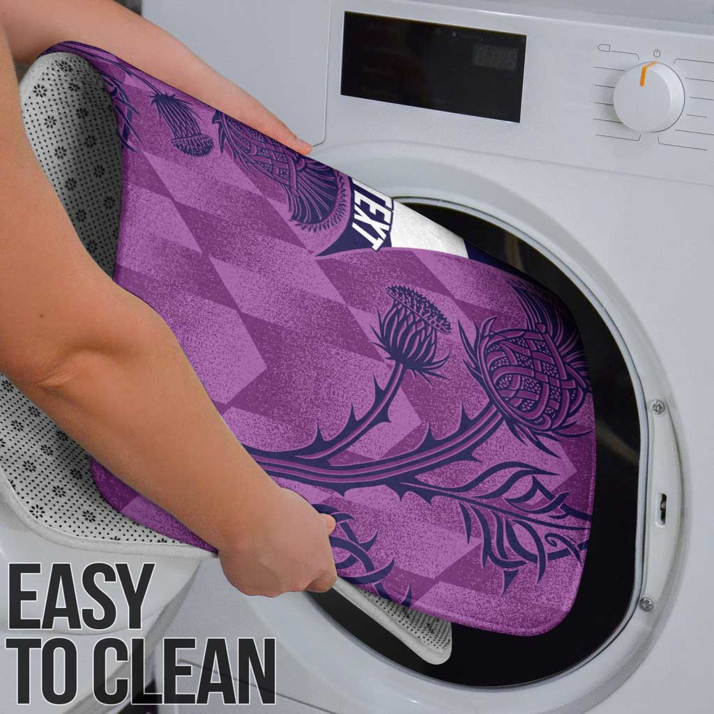 Scotland Rugby Custom Bathroom Set Go Scottish Thistle Purple Version - Wonder Print Shop