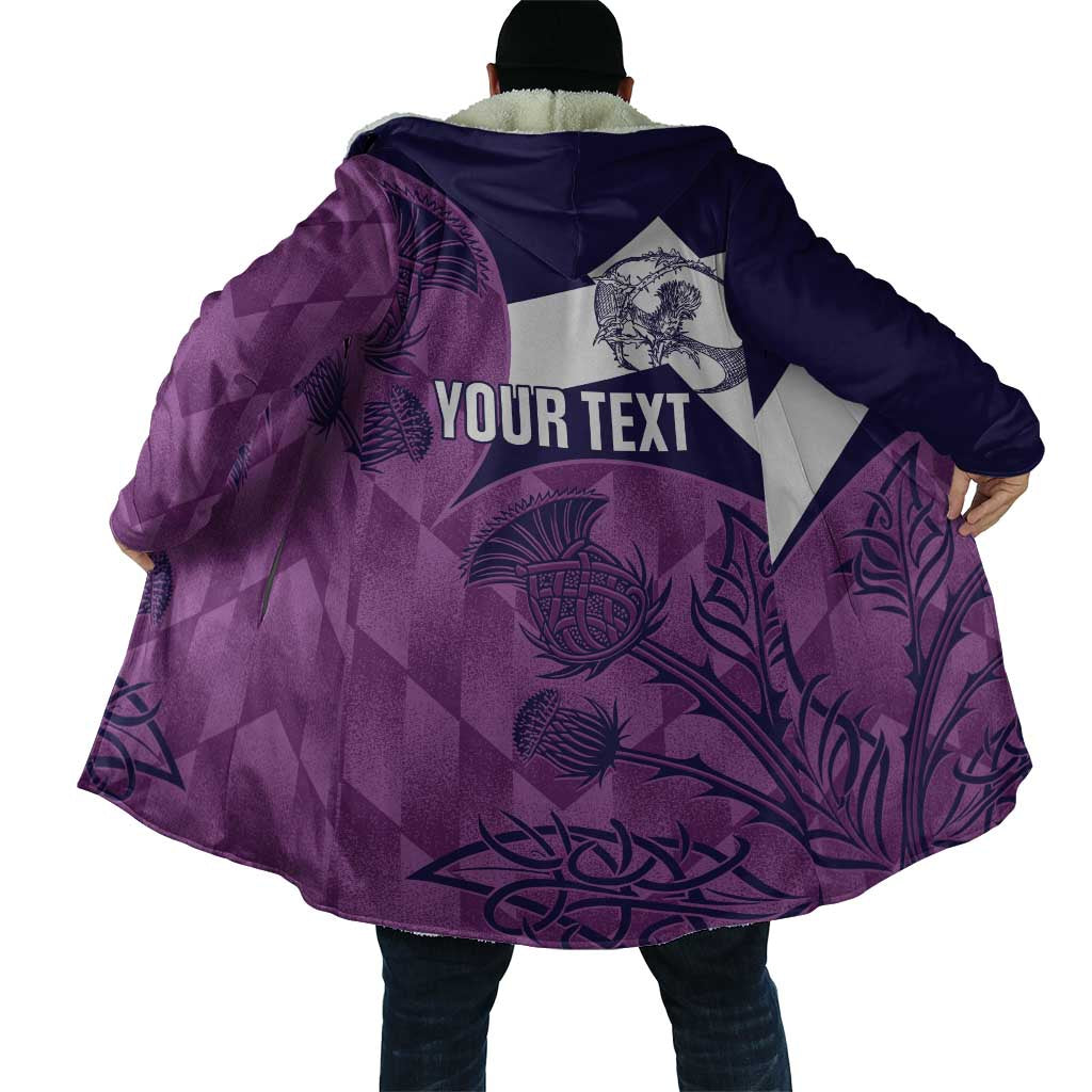 Scotland Rugby Custom Cloak Go Scottish Thistle Purple Version - Wonder Print Shop