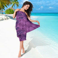 Scotland Rugby Custom Sarong Go Scottish Thistle Purple Version - Wonder Print Shop