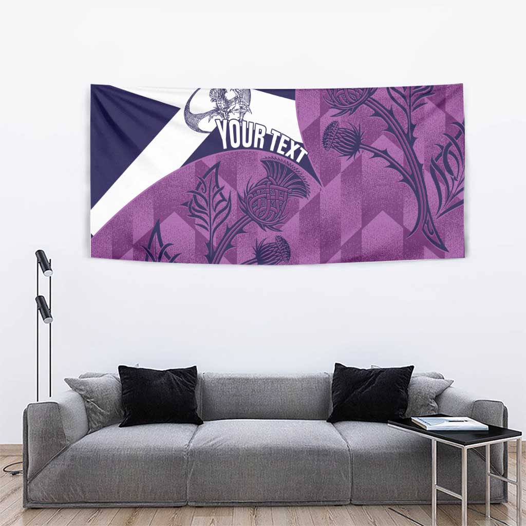 Scotland Rugby Custom Tapestry Go Scottish Thistle Purple Version - Wonder Print Shop