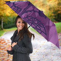 Scotland Rugby Custom Umbrella Go Scottish Thistle Purple Version - Wonder Print Shop