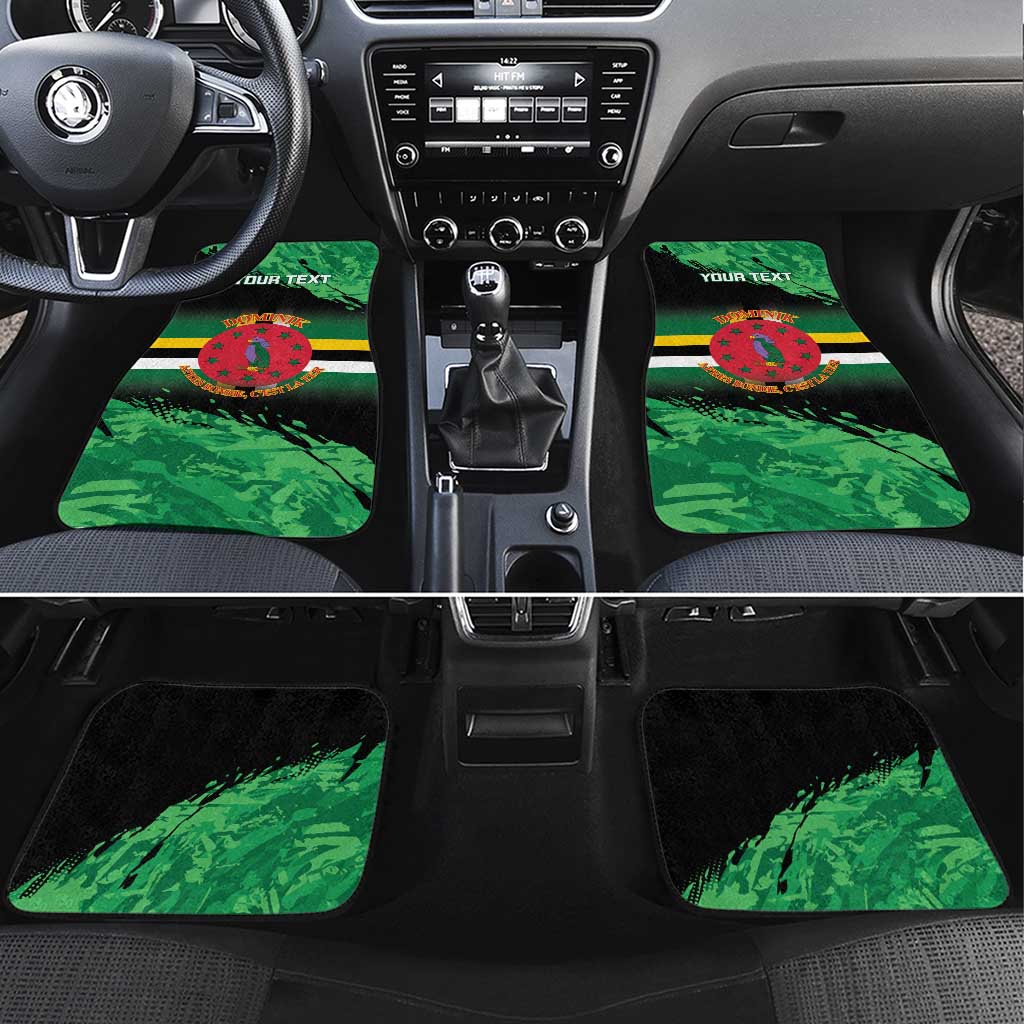 Persionalized Dominica 1978 Car Mats Dominik Independence Anniversary Grunge Style - Wonder Print Shop