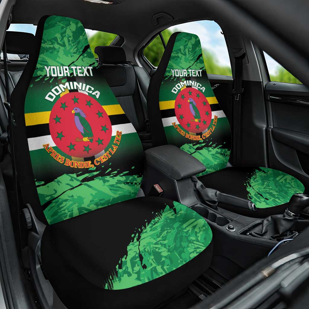 Persionalized Dominica 1978 Car Seat Cover Dominik Independence Anniversary Grunge Style - Wonder Print Shop