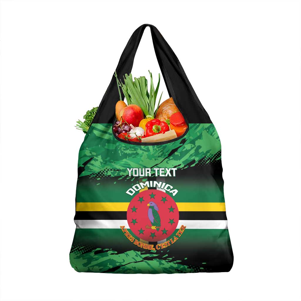 Persionalized Dominica 1978 Grocery Bag Dominik Independence Anniversary Grunge Style