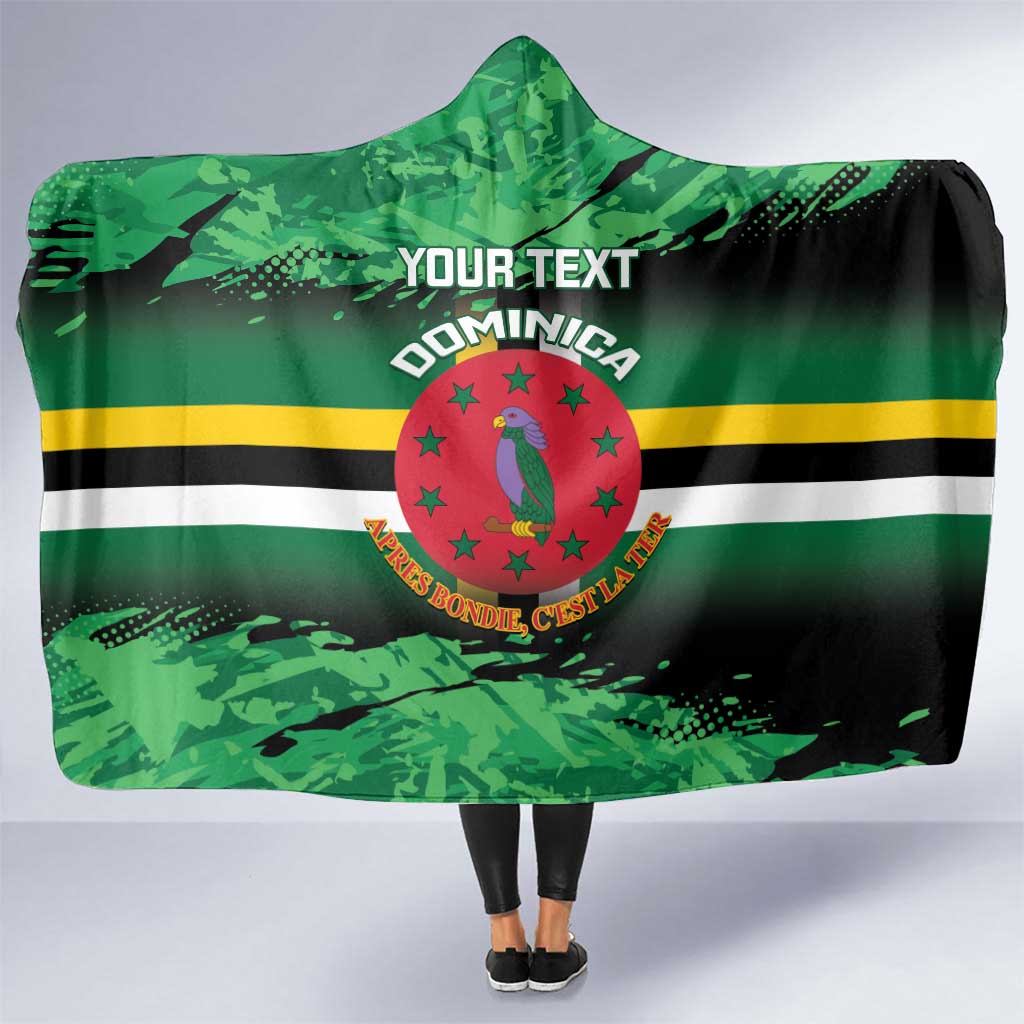 Persionalized Dominica 1978 Hooded Blanket Dominik Independence Anniversary Grunge Style