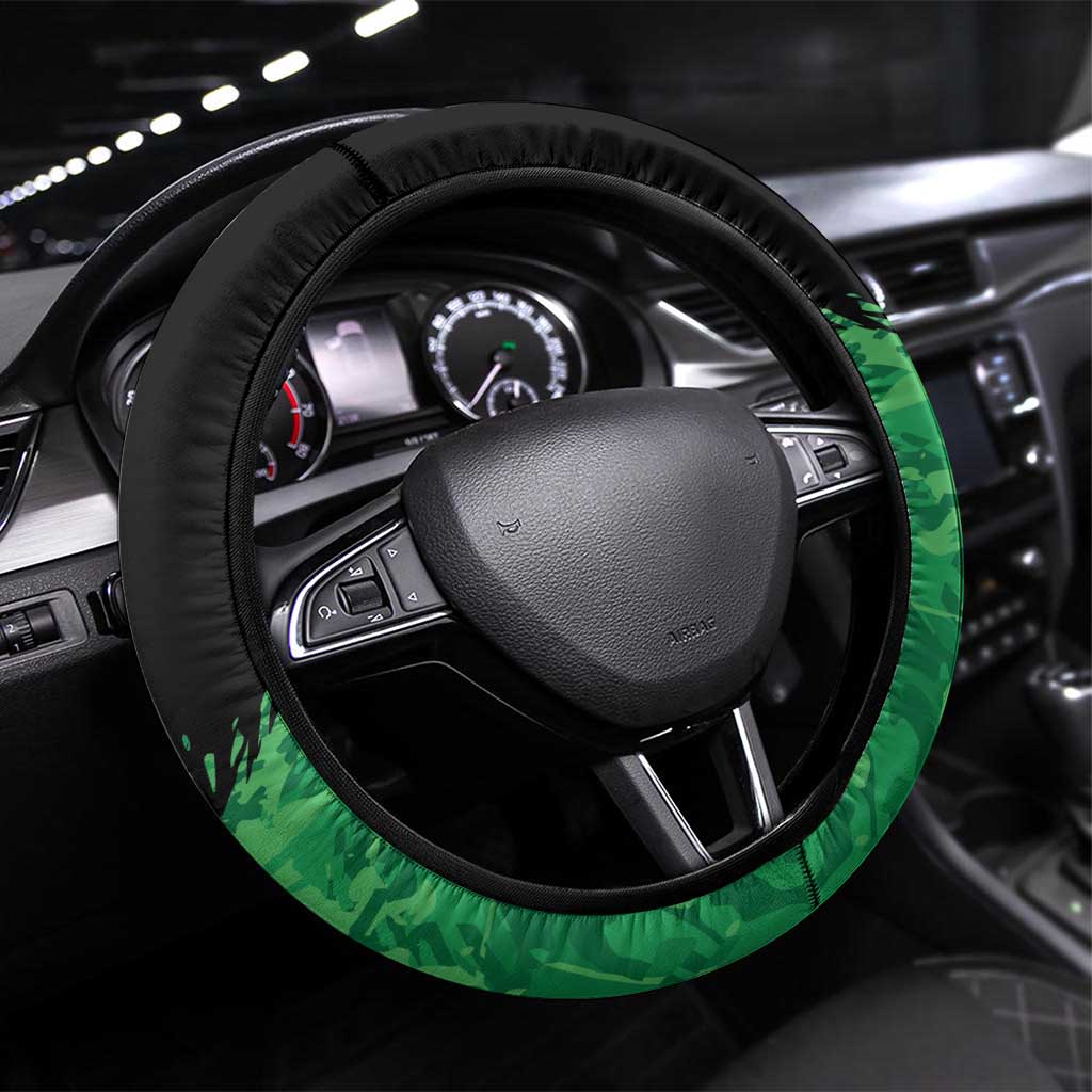 Dominica 1978 Steering Wheel Cover Dominik Independence Anniversary Grunge Style - Wonder Print Shop