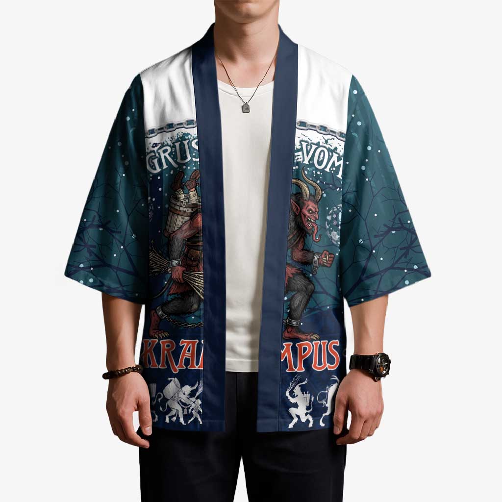 Gruss vom Krampus Christmas Kimono Creepy Xmas Devil - Wonder Print Shop