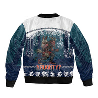 Gruss vom Krampus Christmas Sleeve Zip Bomber Jacket Creepy Xmas Devil - Wonder Print Shop