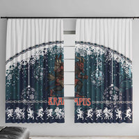 Gruss vom Krampus Christmas Window Curtain Creepy Xmas Devil - Wonder Print Shop
