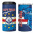 Custom Cape Verde Football 4 in 1 Can Cooler Tumbler Go Blue Sharks - Mascot Version - Wonder Print Shop