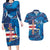 Custom Cape Verde Football Couples Matching Long Sleeve Bodycon Dress and Hawaiian Shirt Go Blue Sharks - Mascot Version - Wonder Print Shop