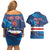 Custom Cape Verde Football Couples Matching Off Shoulder Short Dress and Hawaiian Shirt Go Blue Sharks - Mascot Version - Wonder Print Shop