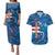 Custom Cape Verde Football Couples Matching Puletasi and Hawaiian Shirt Go Blue Sharks - Mascot Version - Wonder Print Shop