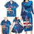 Custom Cape Verde Football Family Matching Long Sleeve Bodycon Dress and Hawaiian Shirt Go Blue Sharks - Mascot Version - Wonder Print Shop