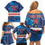 Custom Cape Verde Football Family Matching Off Shoulder Short Dress and Hawaiian Shirt Go Blue Sharks - Mascot Version - Wonder Print Shop