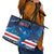 Custom Cape Verde Football Leather Tote Bag Go Blue Sharks - Mascot Version - Wonder Print Shop