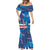 Custom Cape Verde Football Mermaid Dress Go Blue Sharks - Mascot Version - Wonder Print Shop