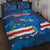 Custom Cape Verde Football Quilt Bed Set Go Blue Sharks - Mascot Version - Wonder Print Shop