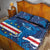 Custom Cape Verde Football Quilt Bed Set Go Blue Sharks - Mascot Version - Wonder Print Shop