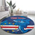 Custom Cape Verde Football Round Carpet Go Blue Sharks - Mascot Version