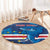 Custom Cape Verde Football Round Carpet Go Blue Sharks - Mascot Version